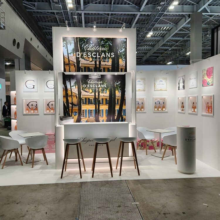 Un concept de stand sur mesure réadapté pour ProWine Singapore et ProWine Tokyo