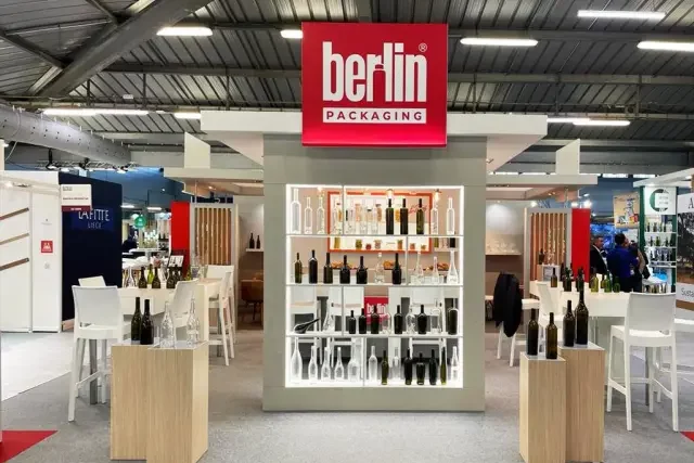 Le stand d’exposition Berlin Packaging au salon SITEVI Montpellier par Them’s Concept